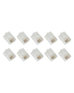 RCA RCATP304RV 10PK MOD PHONE JACKS CLR